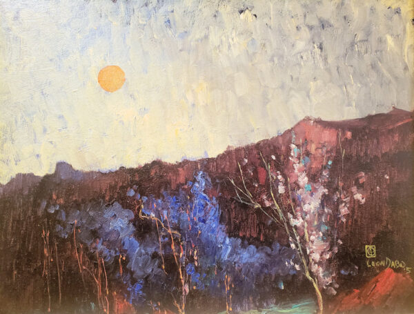 "Orange Sun over Dark Landscape, 1945" by Leon Dabo, NA(1864-1960) - Image 4