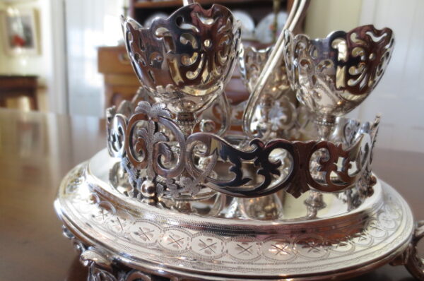 Mid 19th Century Padley, Parkin & Staniforth Egg Holder, Sheffield England Silver Plate - Image 5