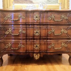 Rare 18th C. French Louis XV Walnut Commode