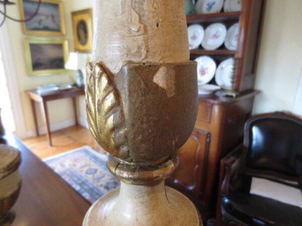 A Pair of Italian 17th Century-Style Giltwood Pricket Alter Candlesticks - Image 10
