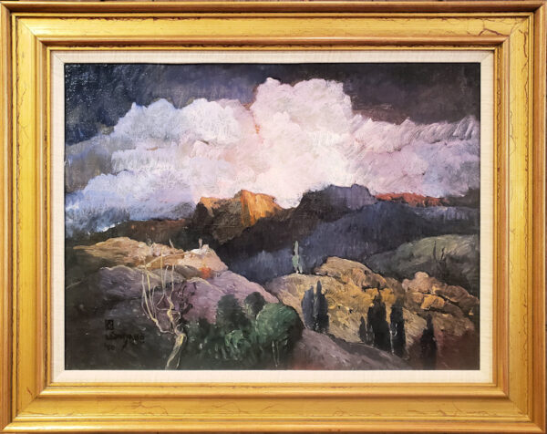 "Untitled (Rocky Scape), 1950" by Leon Dabo, NA(1864-1960) SOLD - Image 2