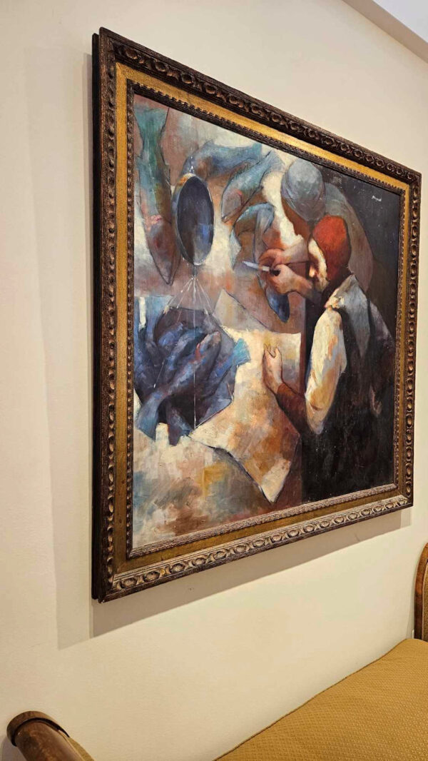 Stephen Bagnell (1930 - 1996)  “The Fish Monger”  Oil on Artist Board - Image 20