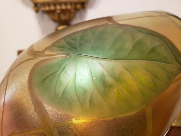 Tiffany Studios Leaf and Vine Carved Cameo Glass Vase - Image 10