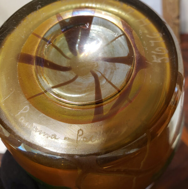 Tiffany Studios Leaf and Vine Carved Cameo Glass Vase - Image 13